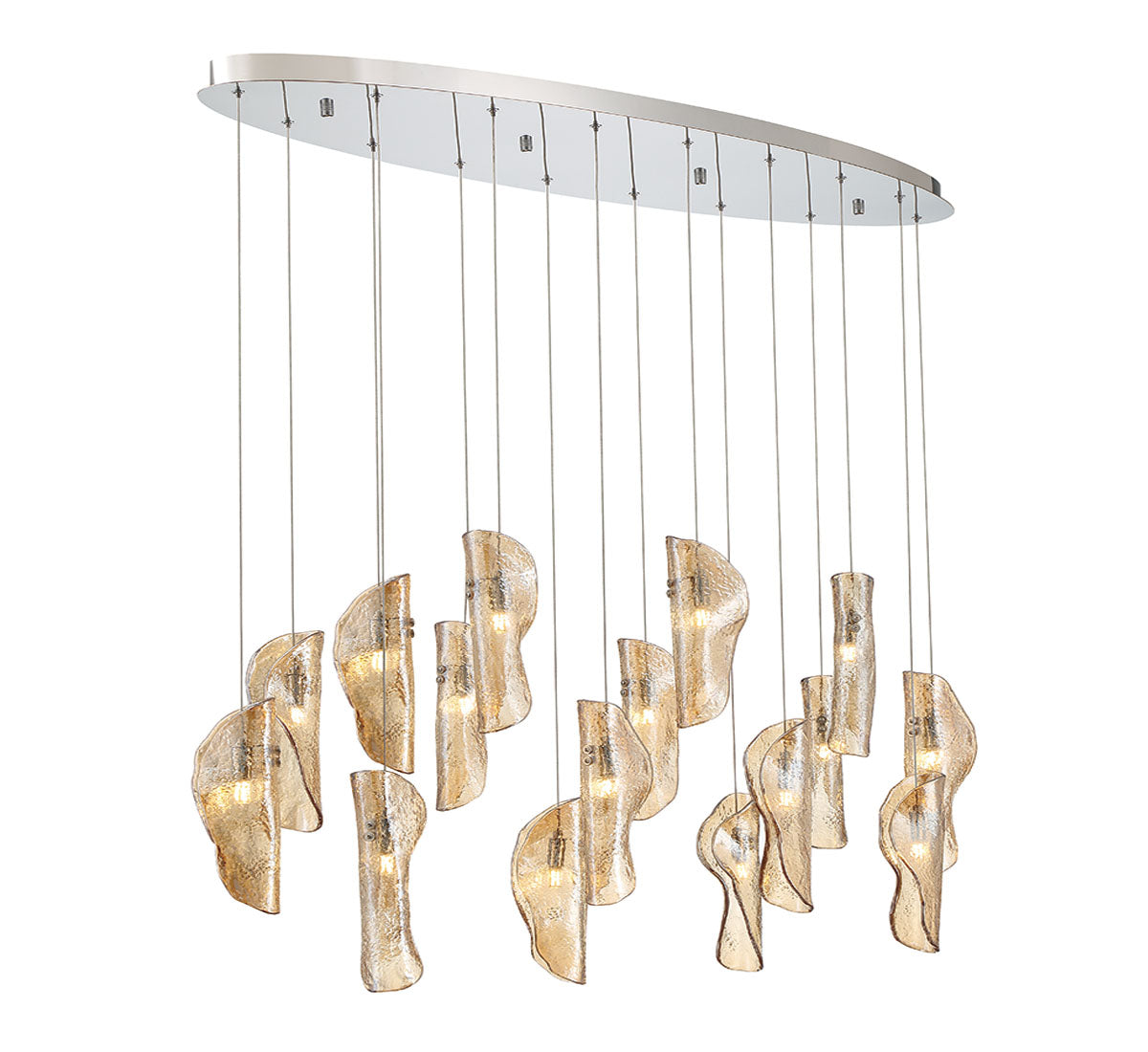 Sorrento 16 Light Oval LED Chandelier