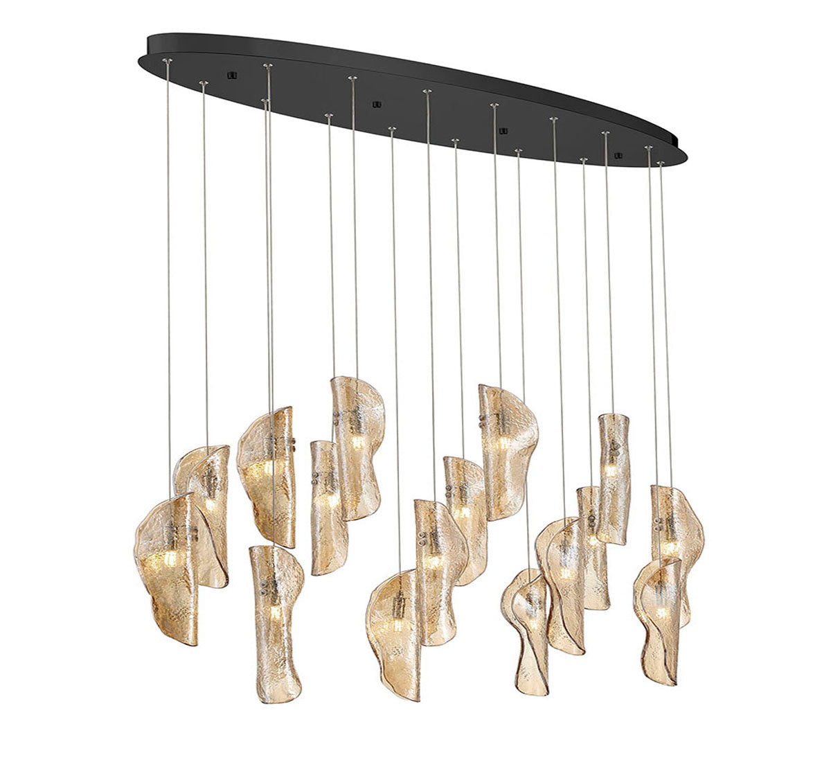 Sorrento 16 Light Oval LED Chandelier