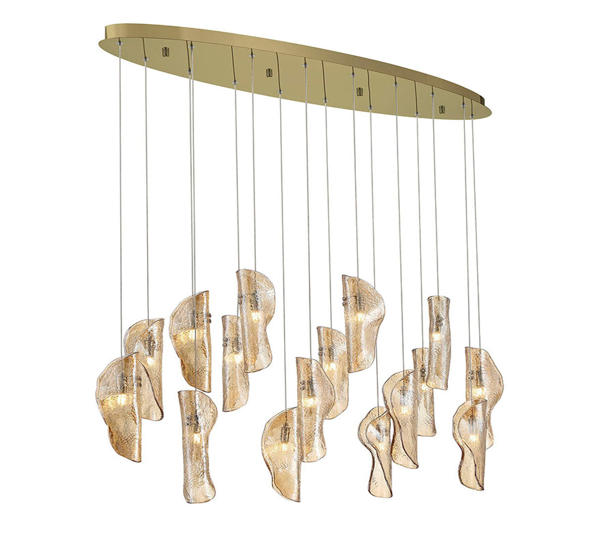 Sorrento 16 Light Oval LED Chandelier