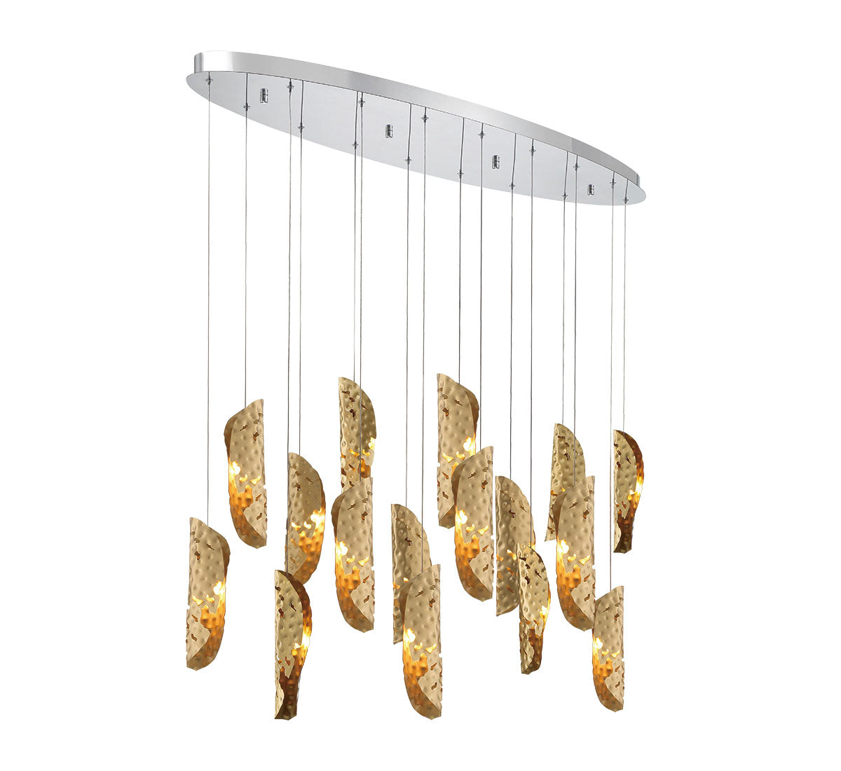 Sorrento 16 Light Oval LED Chandelier