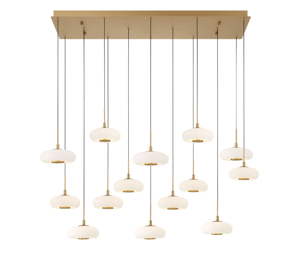 Adelfia 14 Light Rectangular LED Chandelier