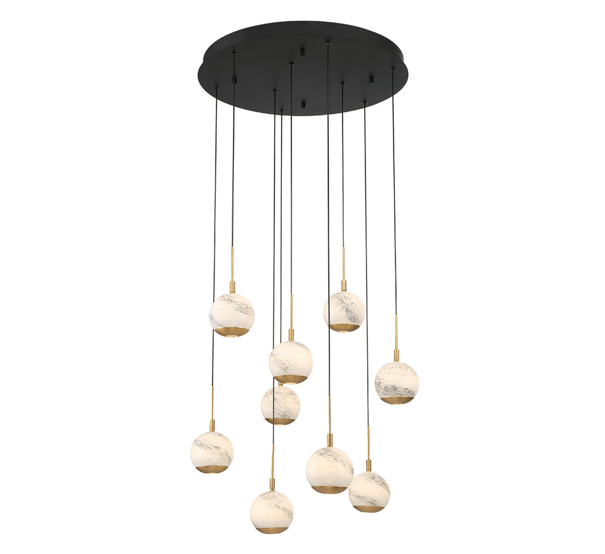 Baveno 9 Light Round LED Chandelier