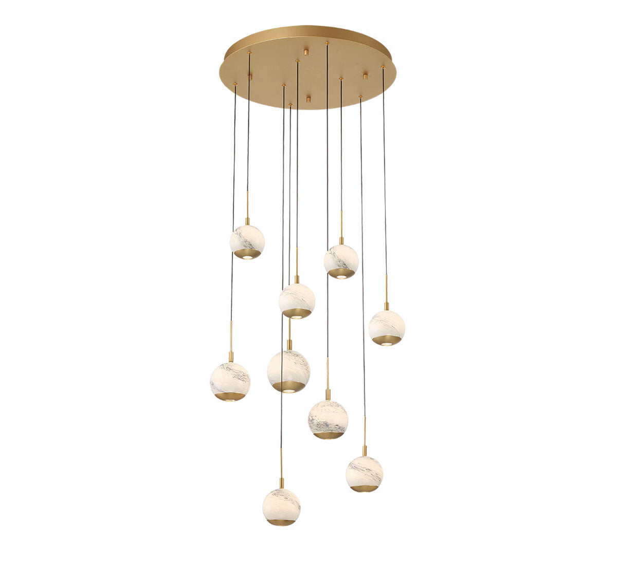 Baveno 9 Light Round LED Chandelier