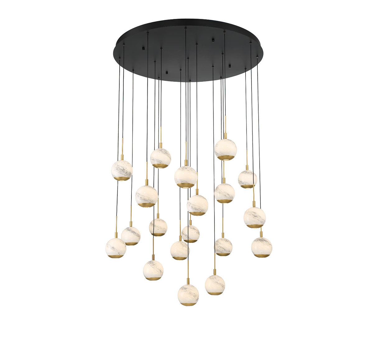 Baveno 19 Light Round LED Chandelier