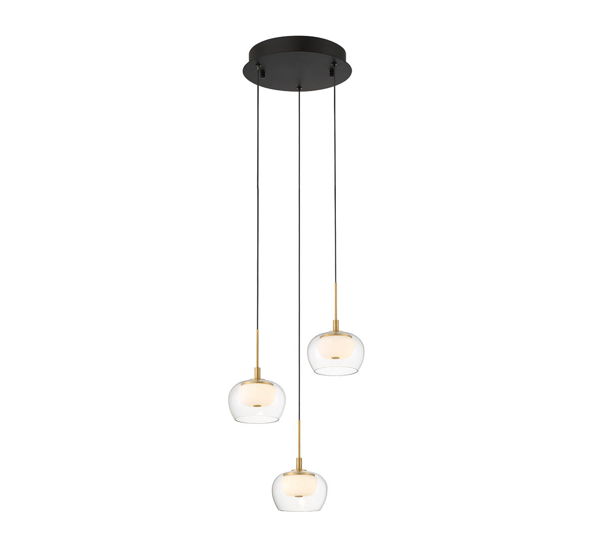 Manarola 3 Light Round LED Pendant