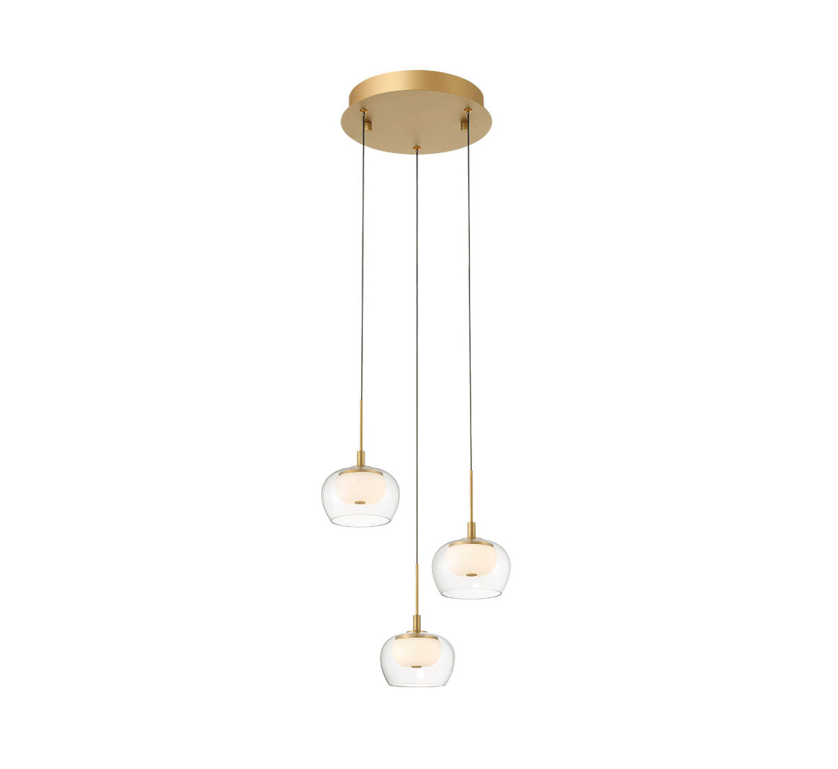 Manarola 3 Light Round LED Pendant