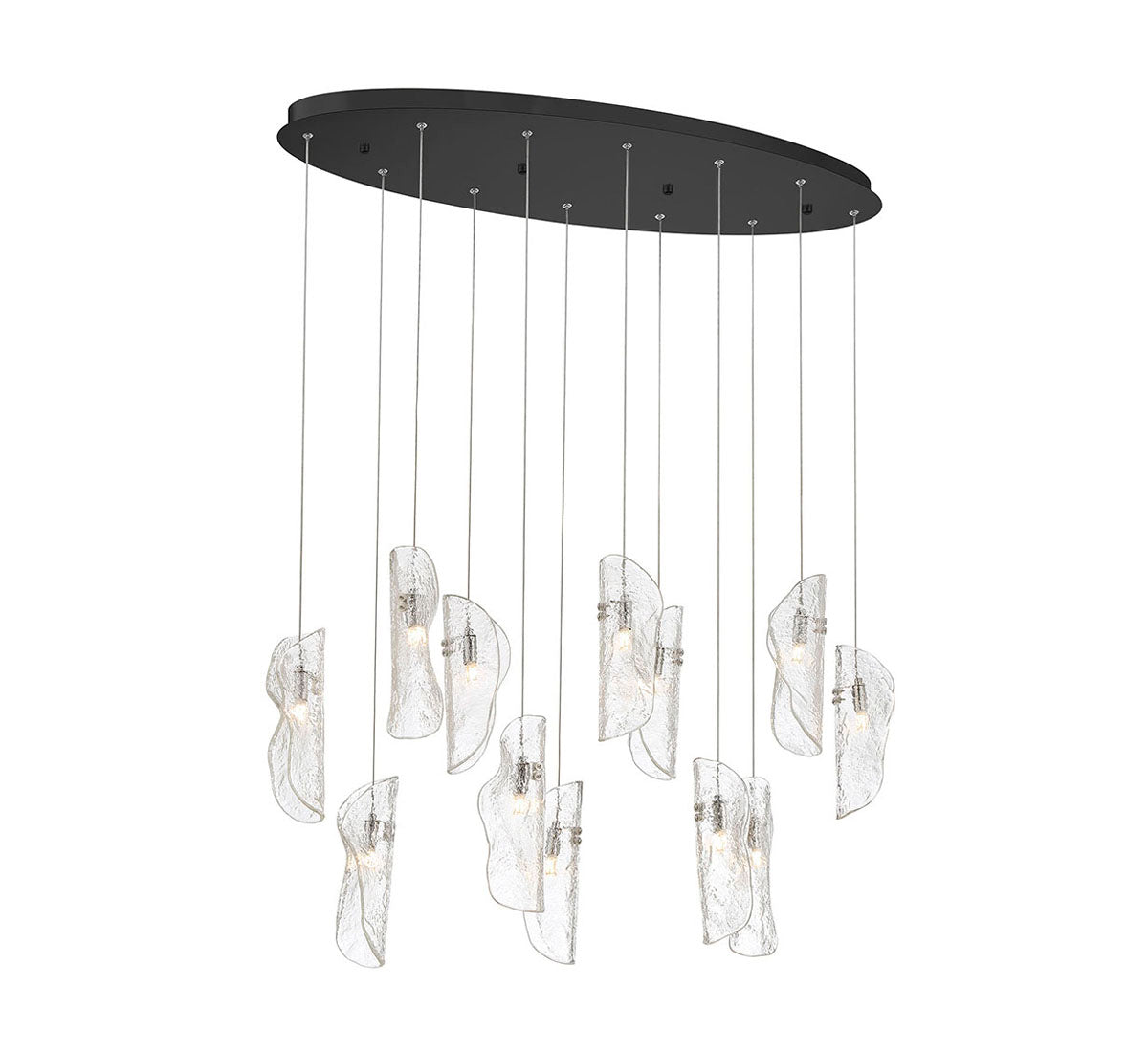 Sorrento 12 Light Oval LED Chandelier