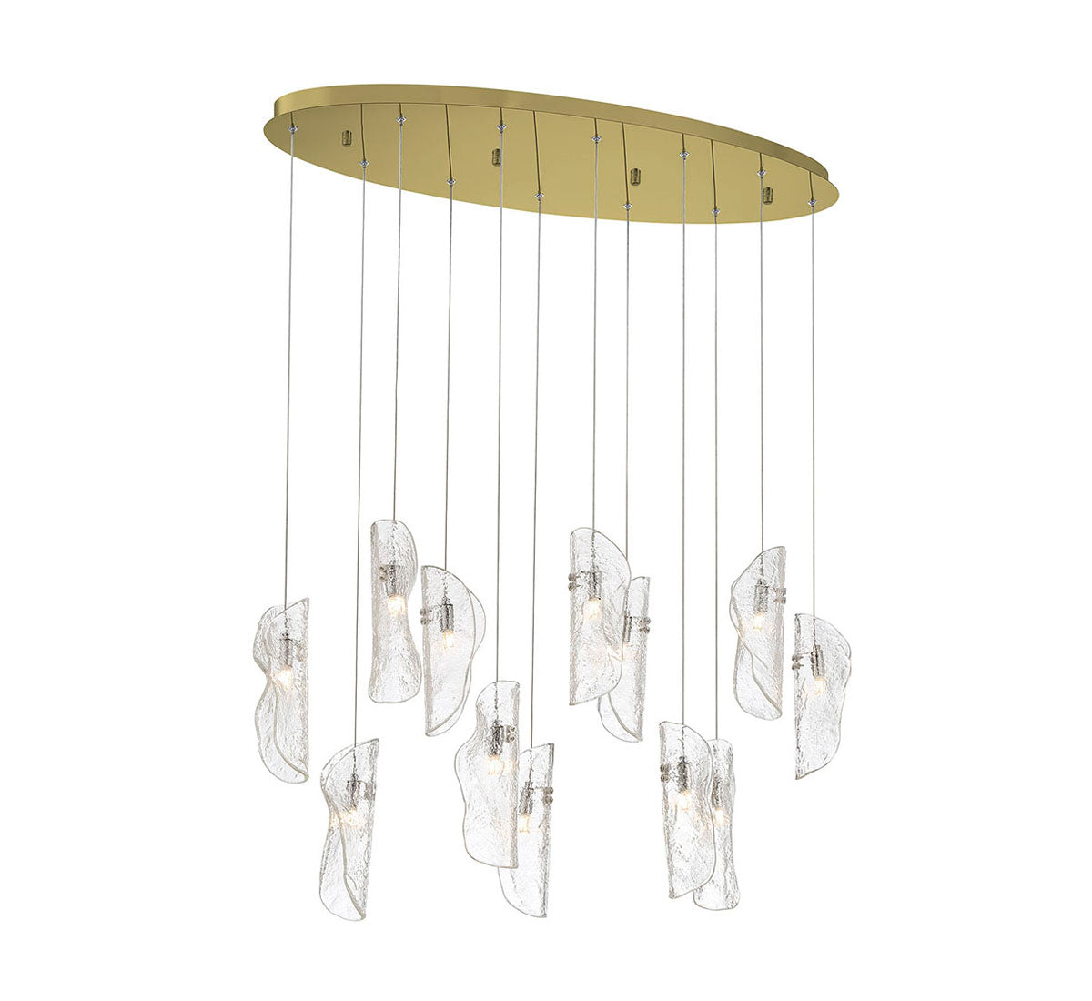 Sorrento 12 Light Oval LED Chandelier