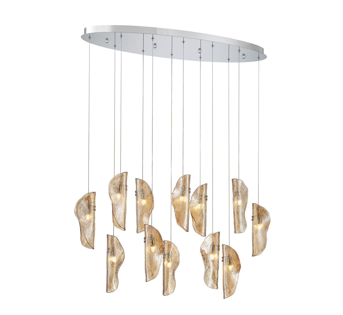 Sorrento 12 Light Oval LED Chandelier