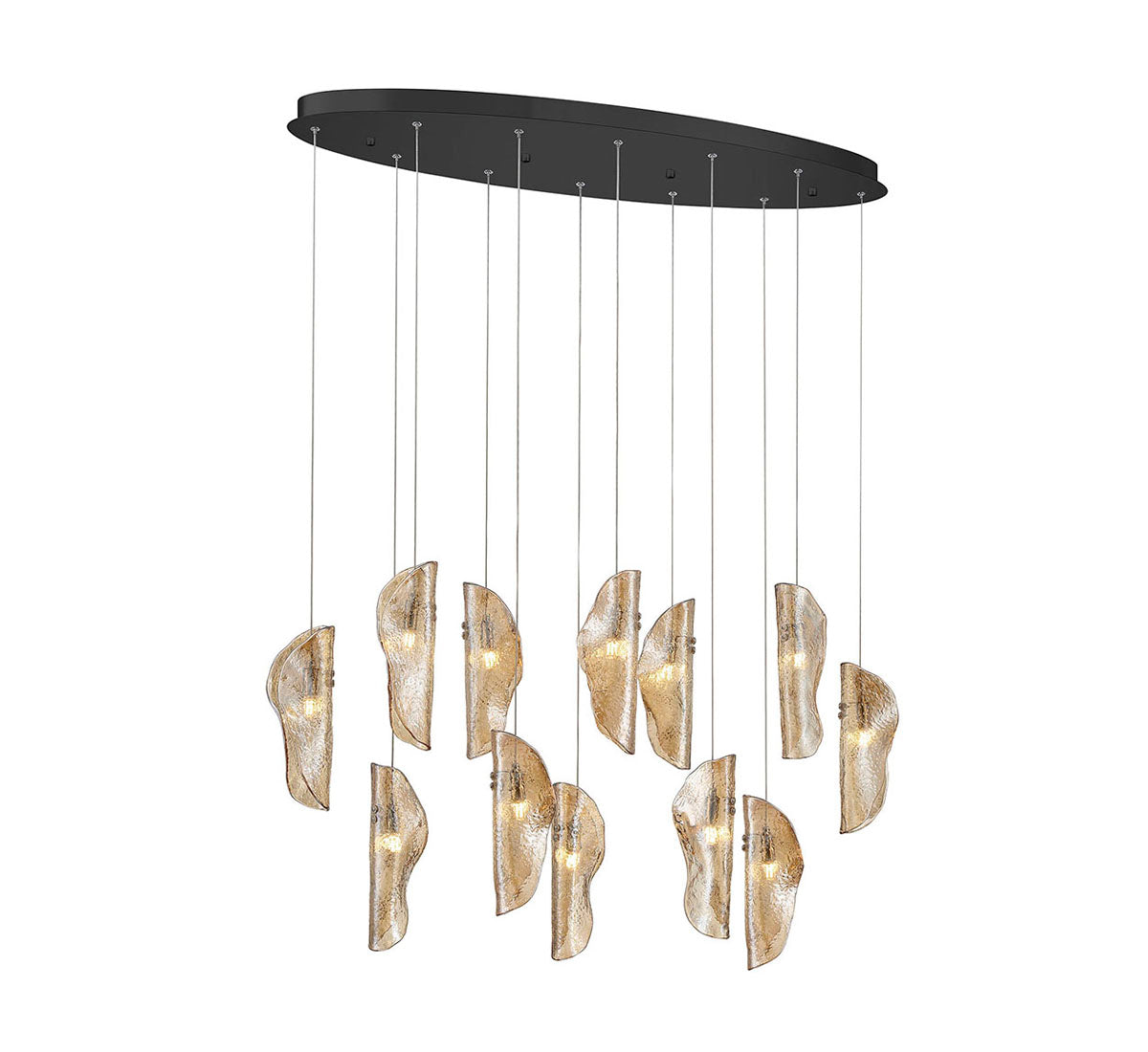 Sorrento 12 Light Oval LED Chandelier
