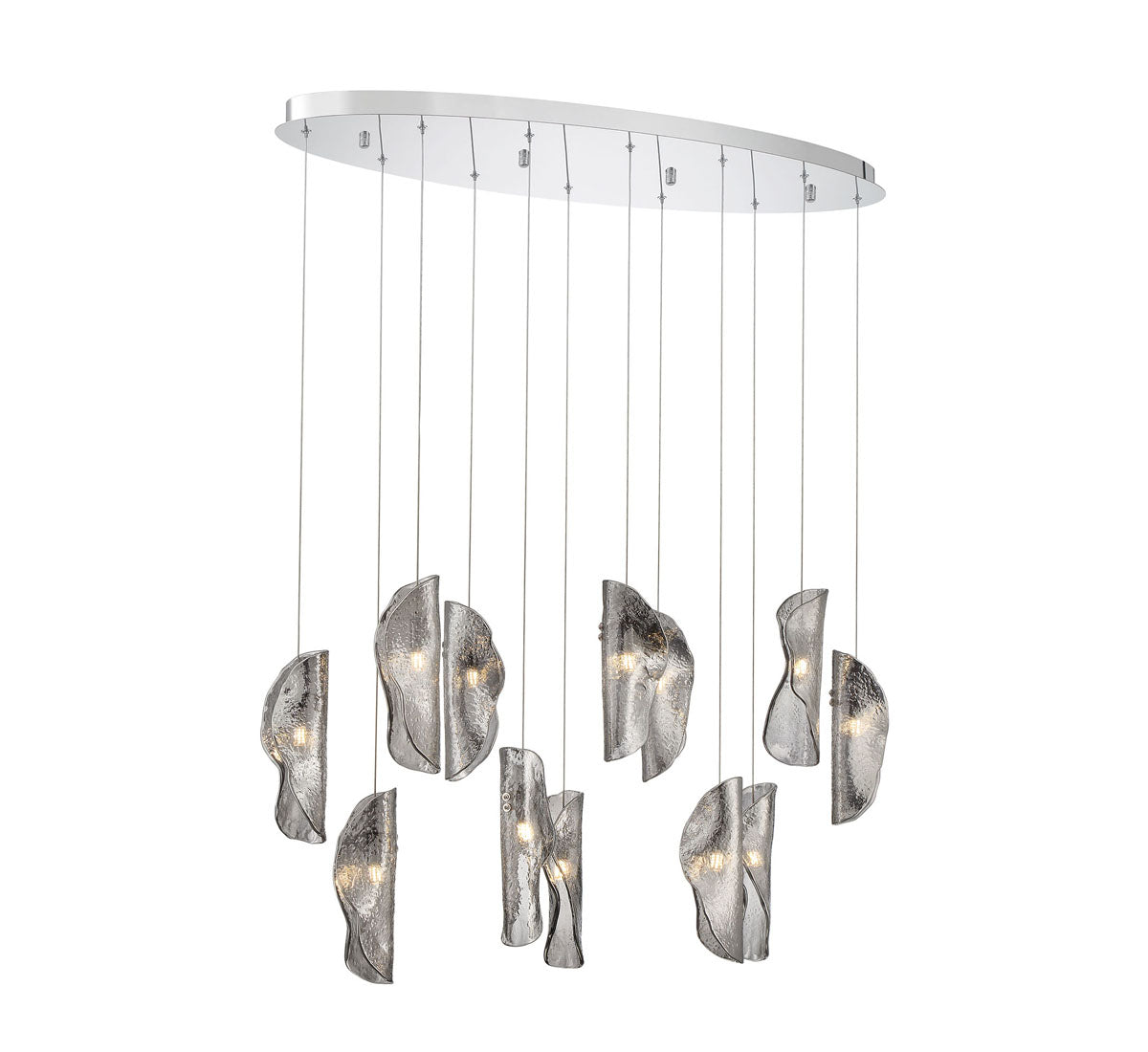 Sorrento 12 Light Oval LED Chandelier