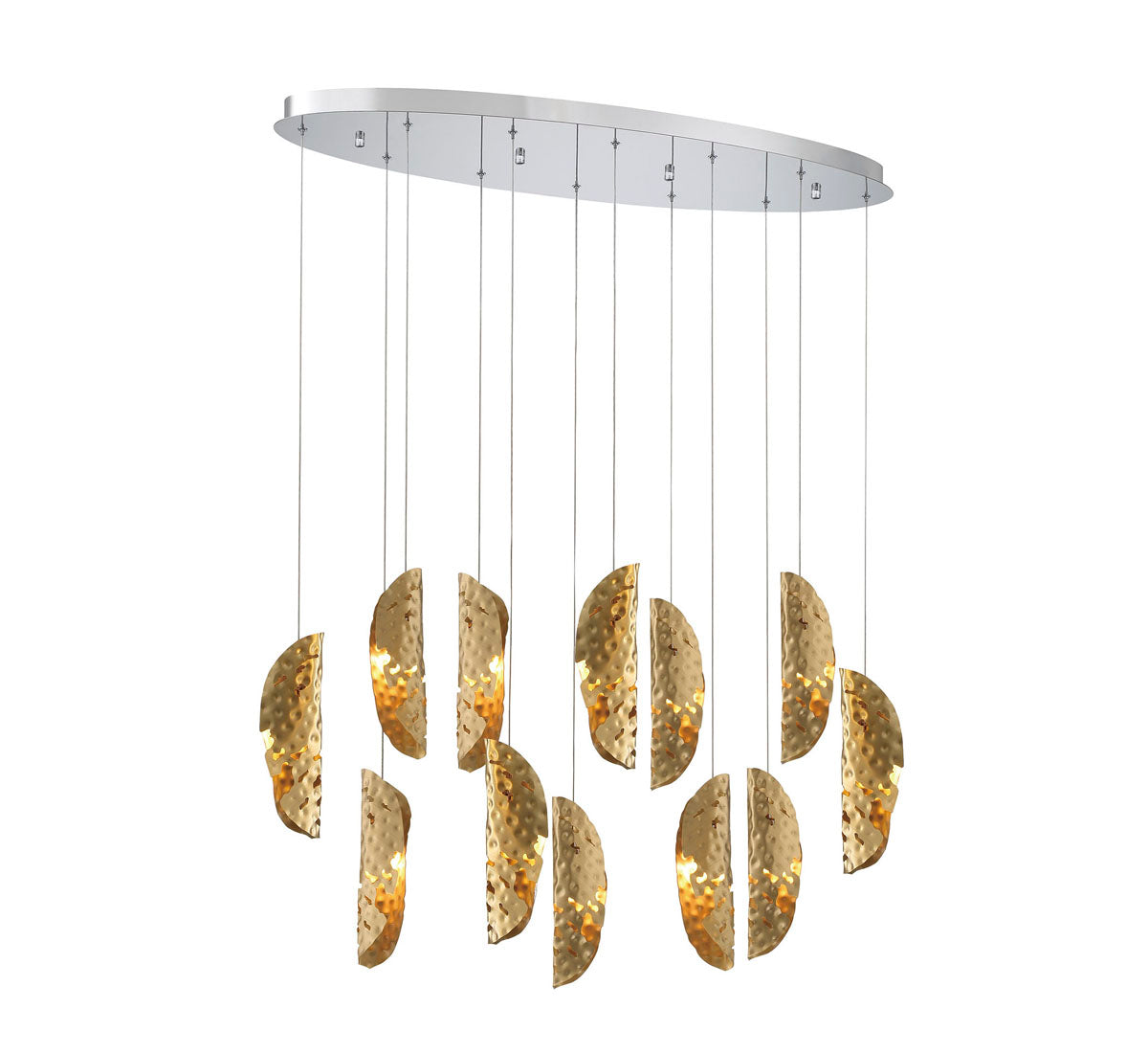 Sorrento 12 Light Oval LED Chandelier