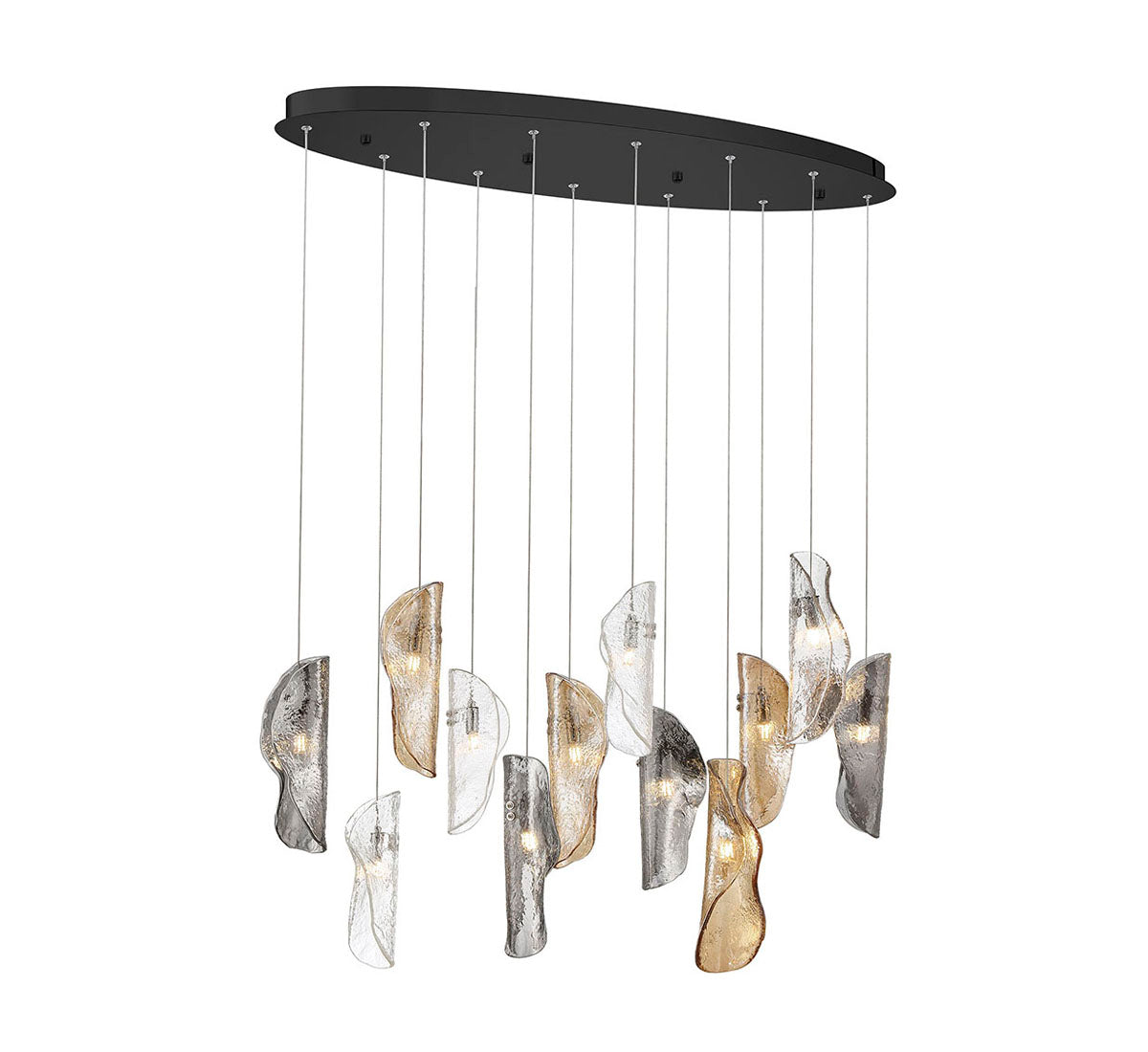 Sorrento 12 Light Oval LED Chandelier