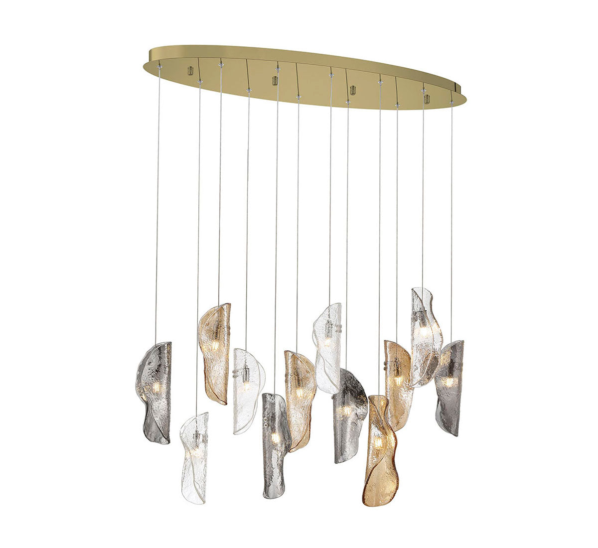 Sorrento 12 Light Oval LED Chandelier