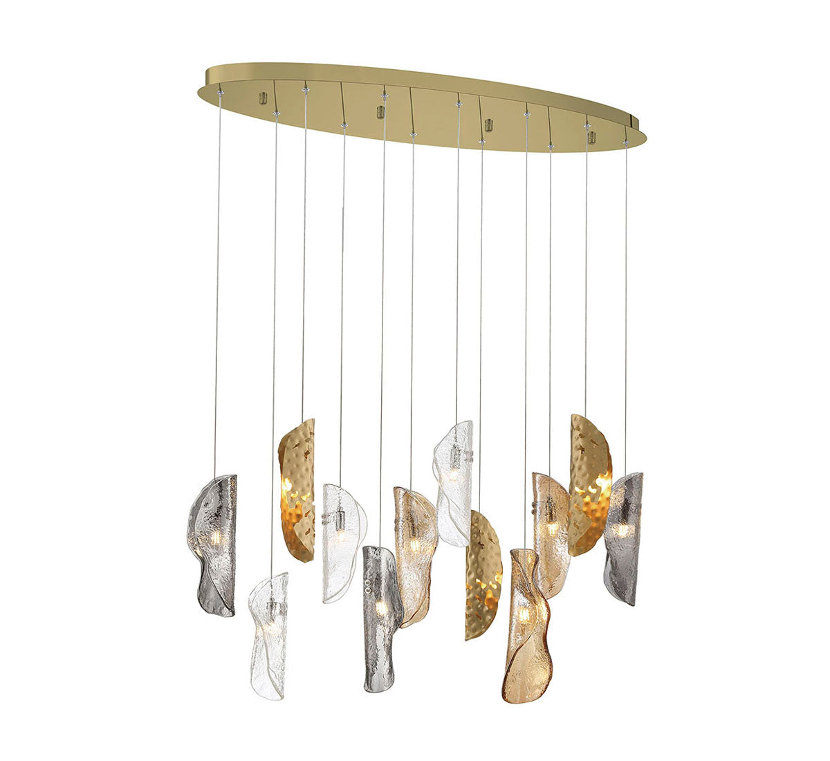 Sorrento 12 Light Oval LED Chandelier