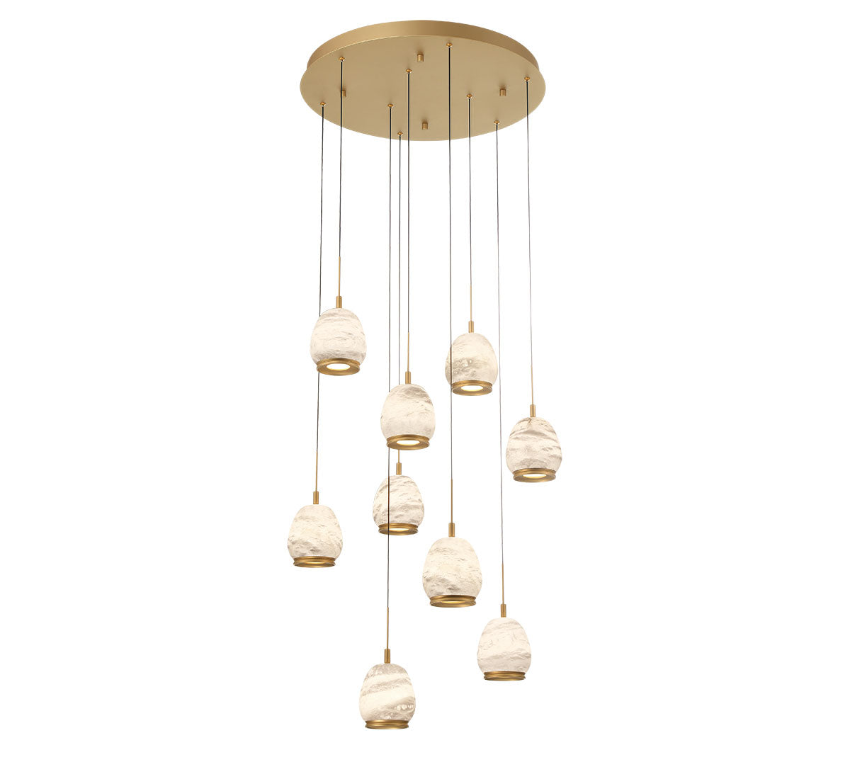 Lucidata 9 Light Round LED Chandelier