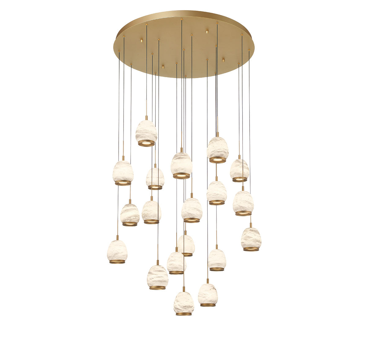 Lucidata 19 Light Round LED Chandelier