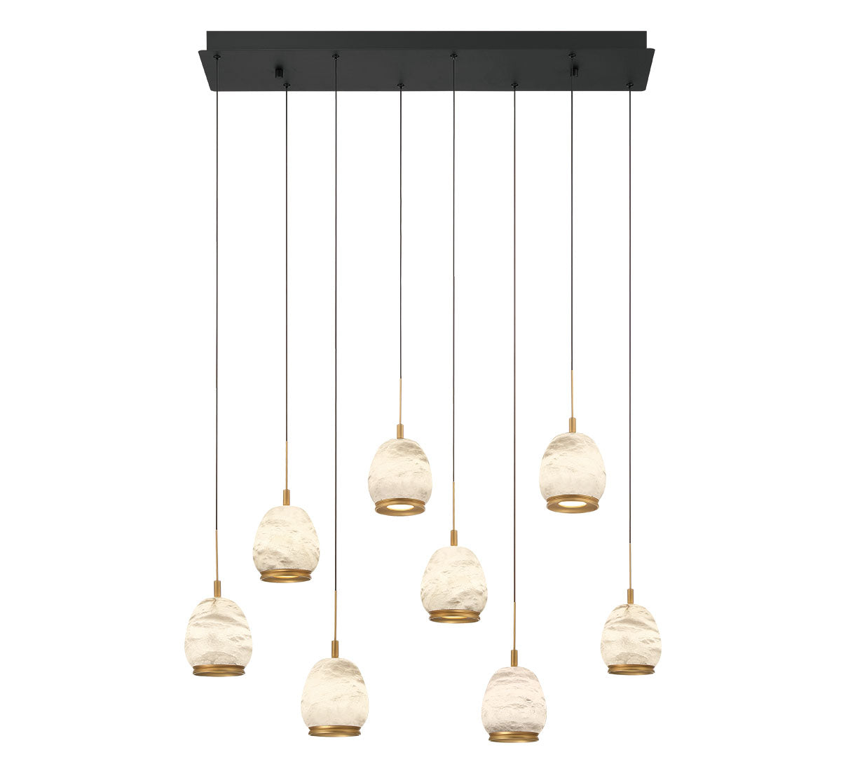 Lucidata 8 Light Rectangular LED Chandelier
