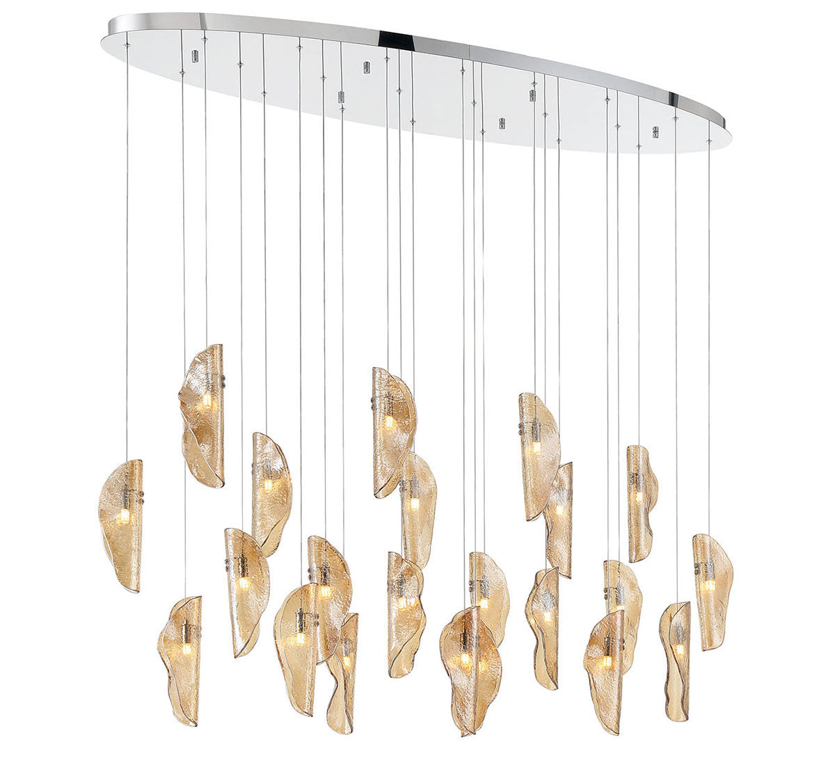 Sorrento 22 Light Oval LED Chandelier
