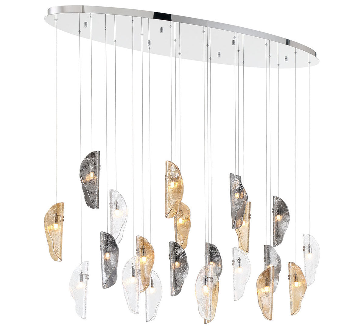Sorrento 22 Light Oval LED Chandelier