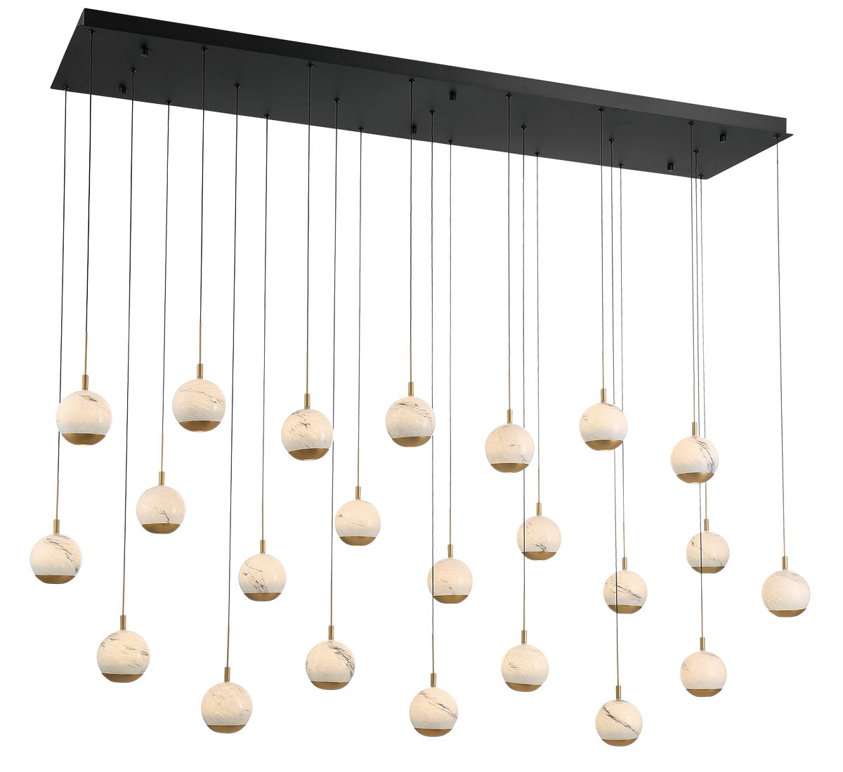 Baveno 23 Light Rectangular LED Chandelier