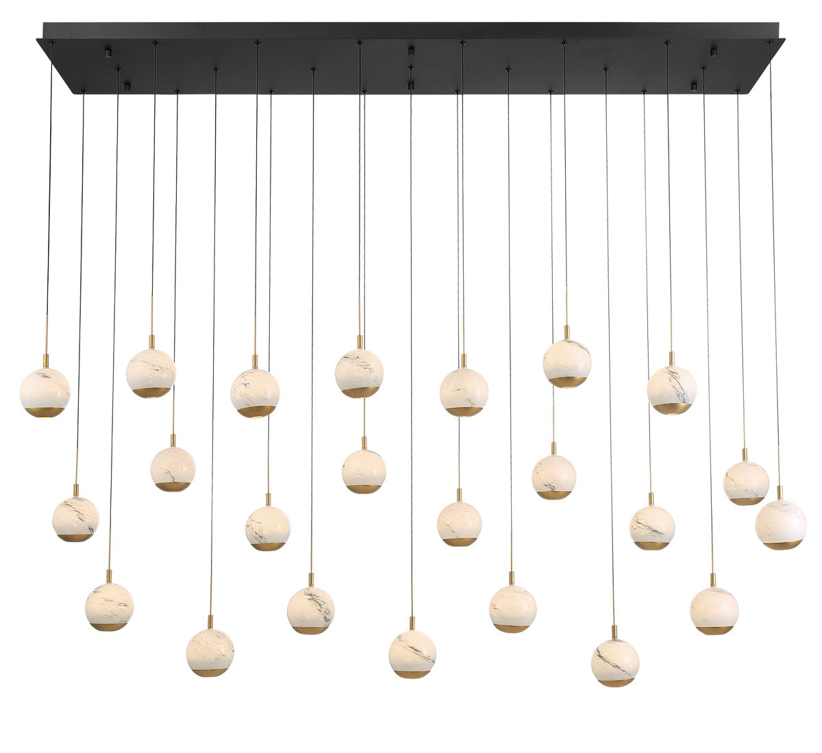 Baveno 23 Light Rectangular LED Chandelier