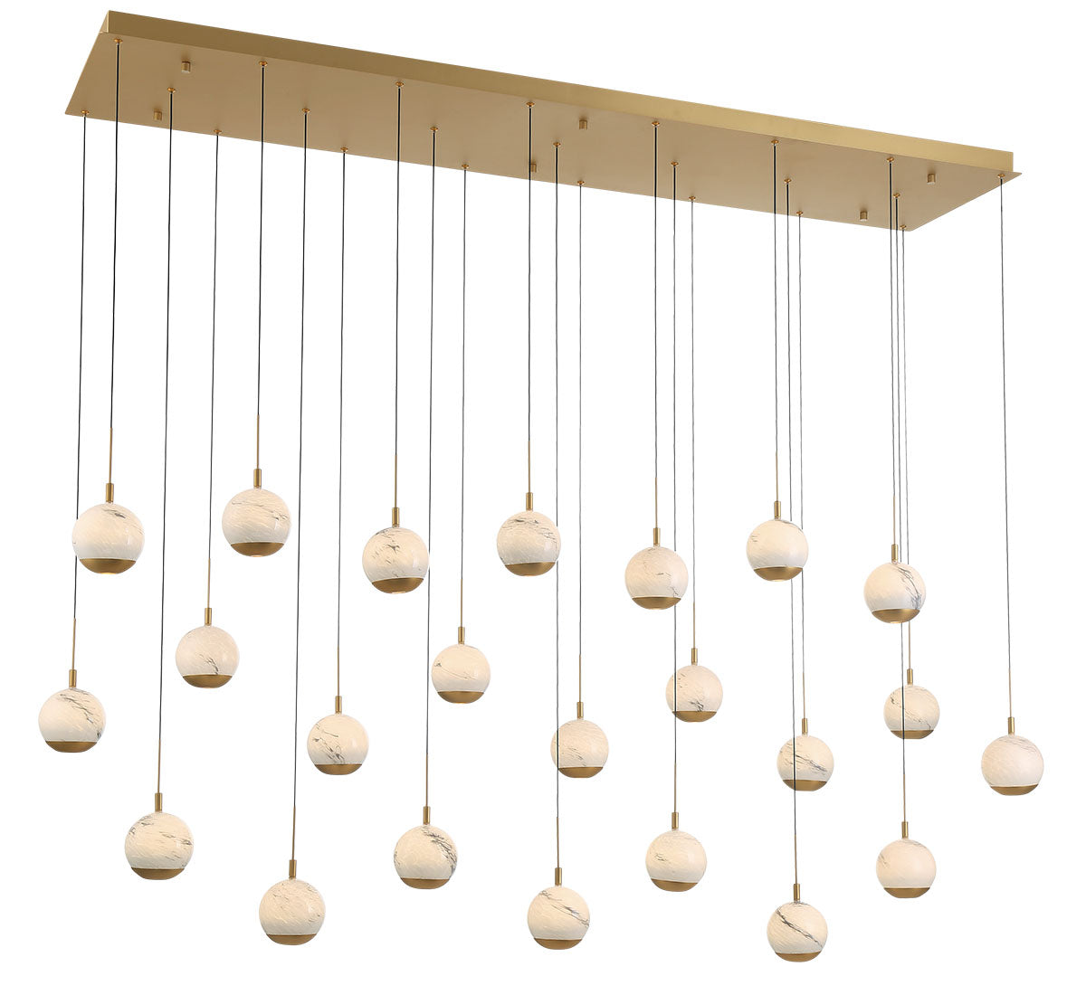Baveno 23 Light Rectangular LED Chandelier