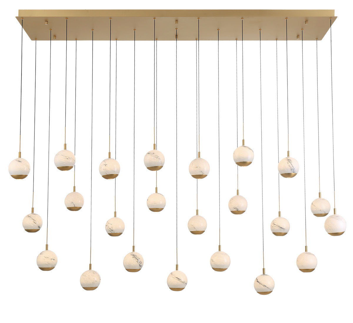 Baveno 23 Light Rectangular LED Chandelier