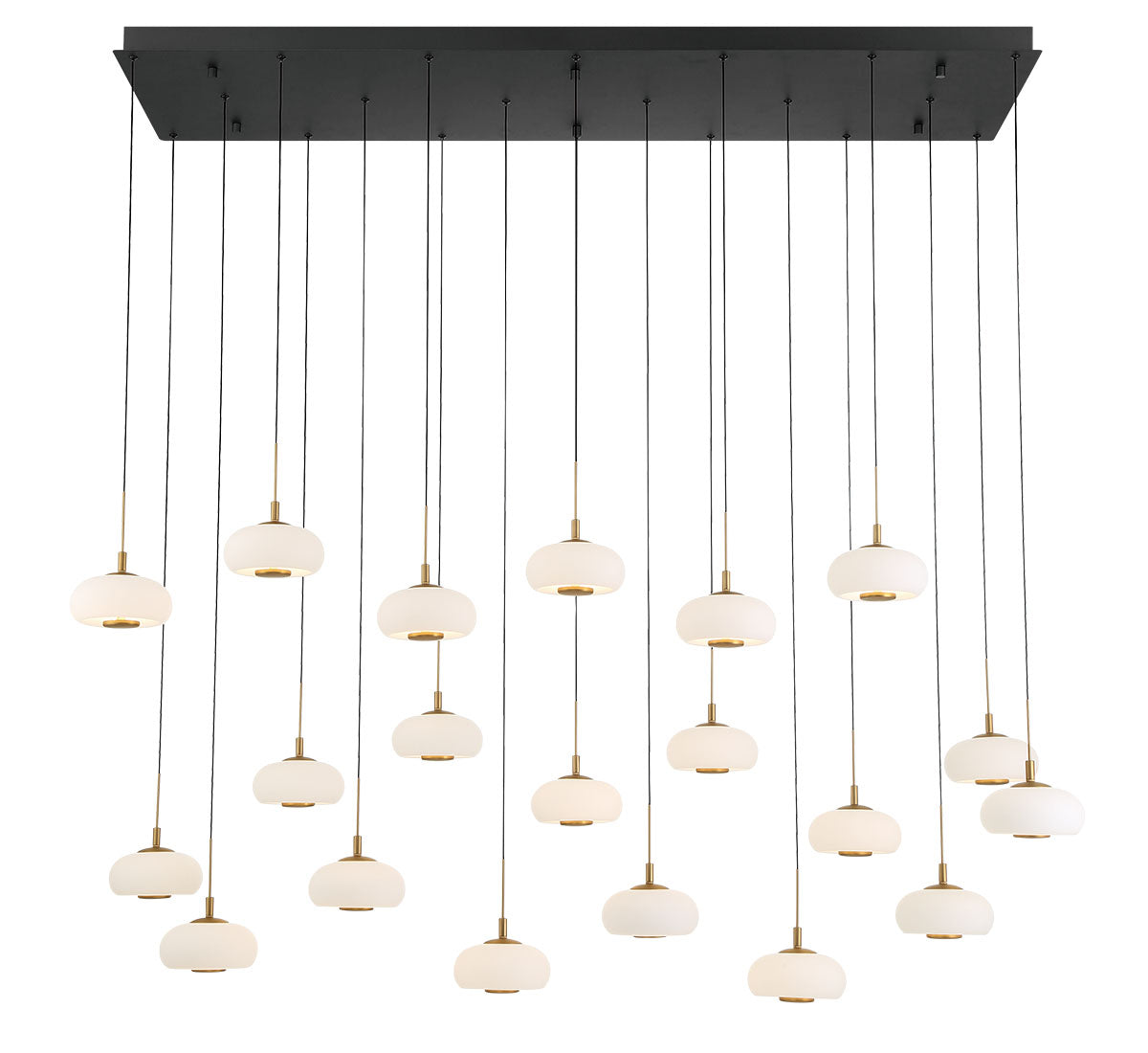 Adelfia 20 Light Rectangular LED Chandelier