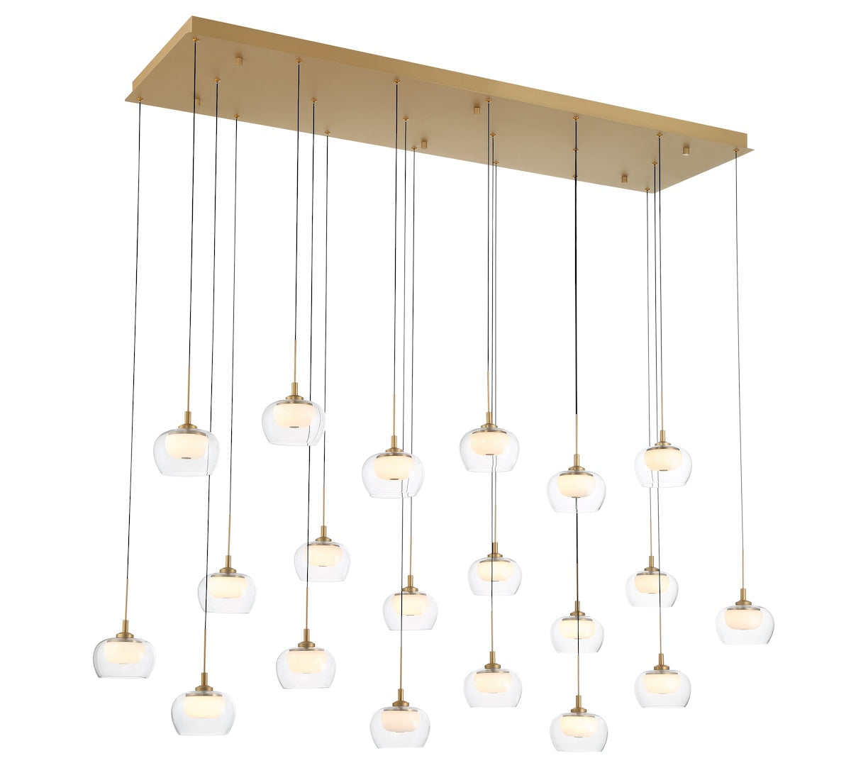 Manarola 20 Light Rectangular LED Pendant