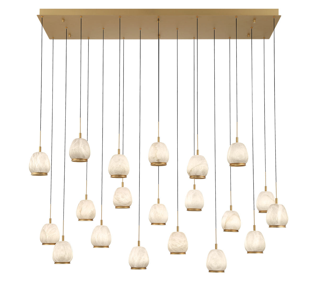 Lucidata 20 Light Rectangular LED Chandelier