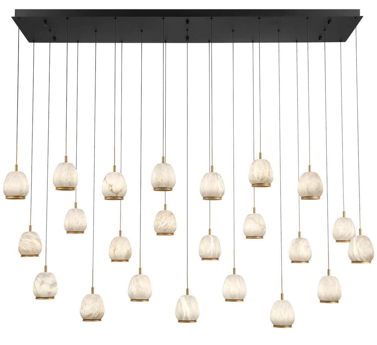 Lucidata 23 Light Rectangular LED Chandelier