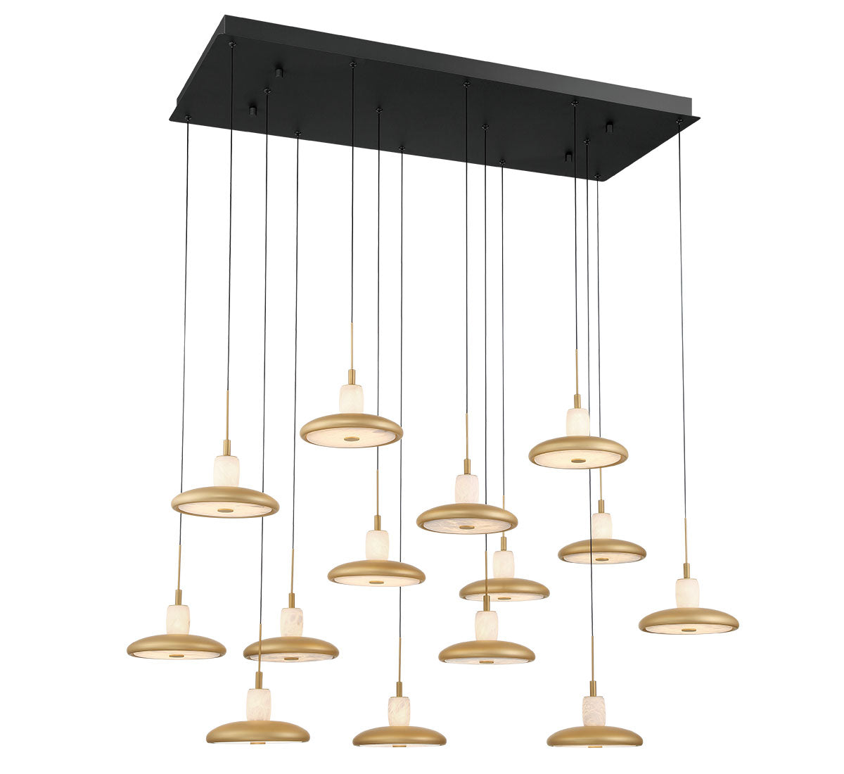 Mantova 14 Light Rectangular LED Chandelier