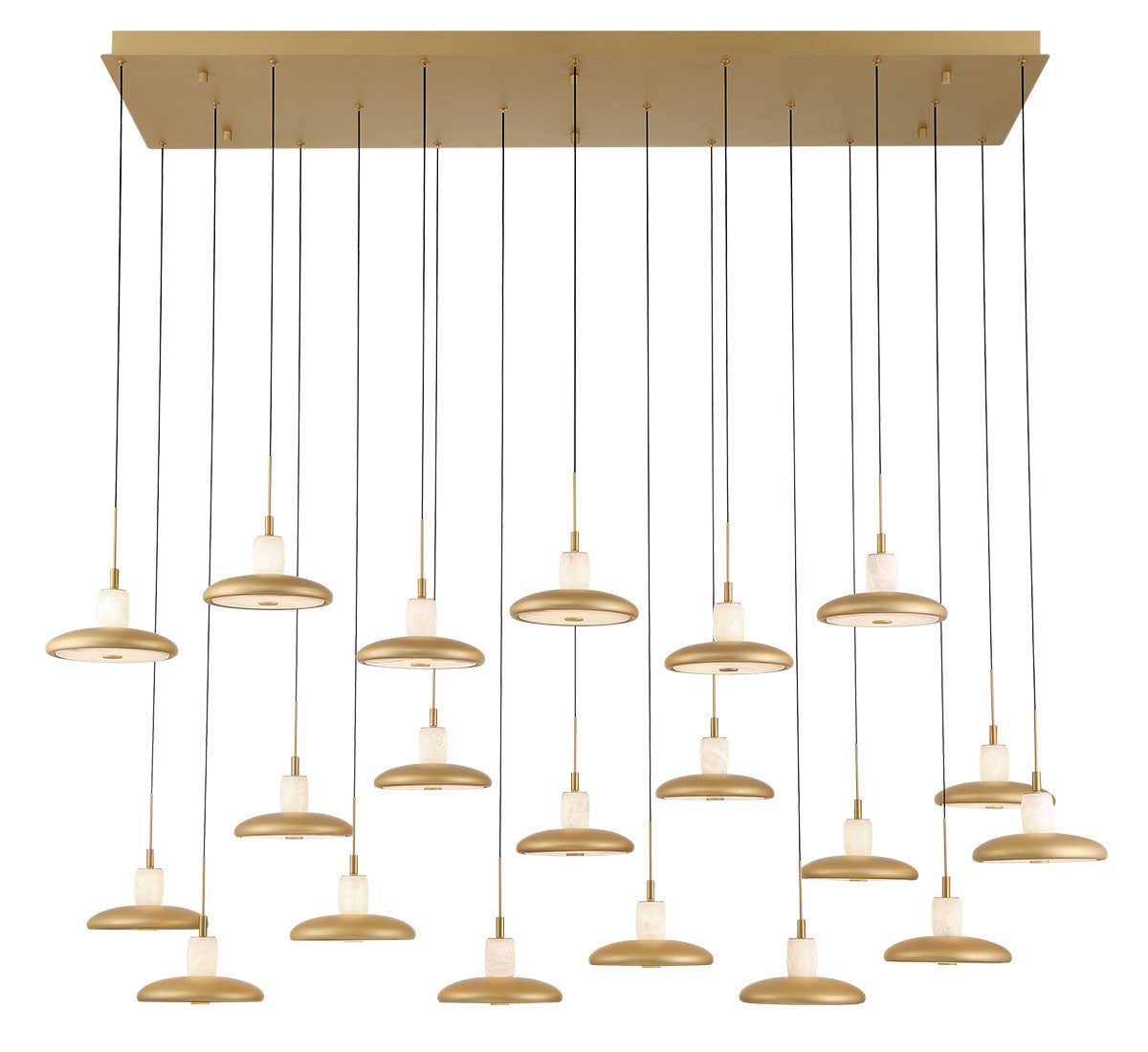 Mantova 20 Light Rectangular LED Chandelier