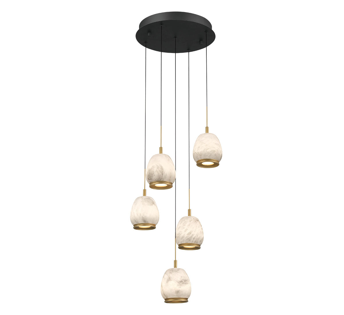 Lucidata 5 Light Round LED Chandelier
