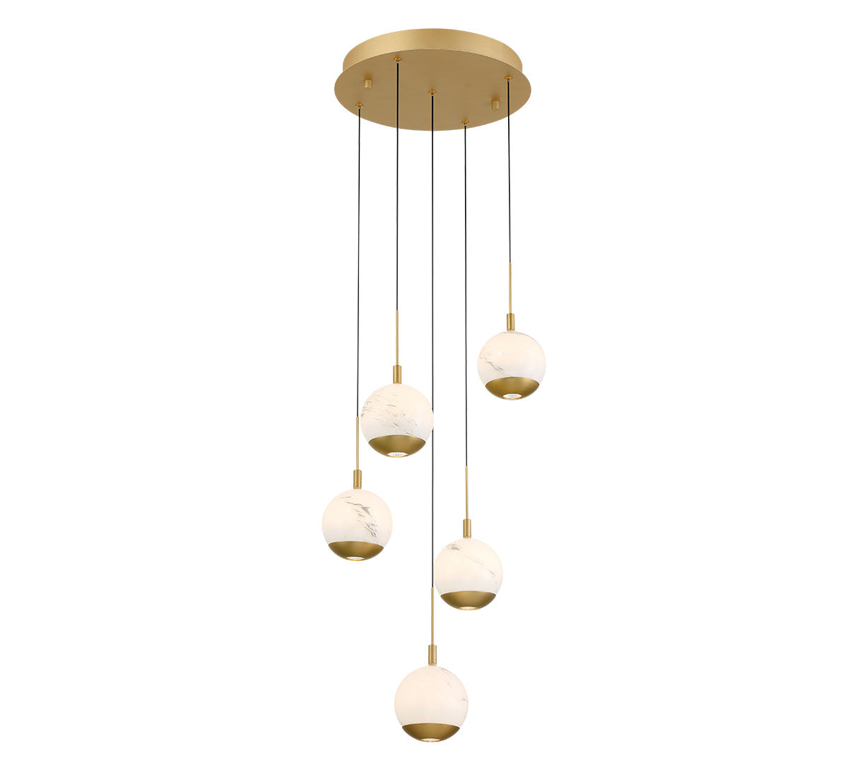 Baveno 5 Light Round LED Chandelier