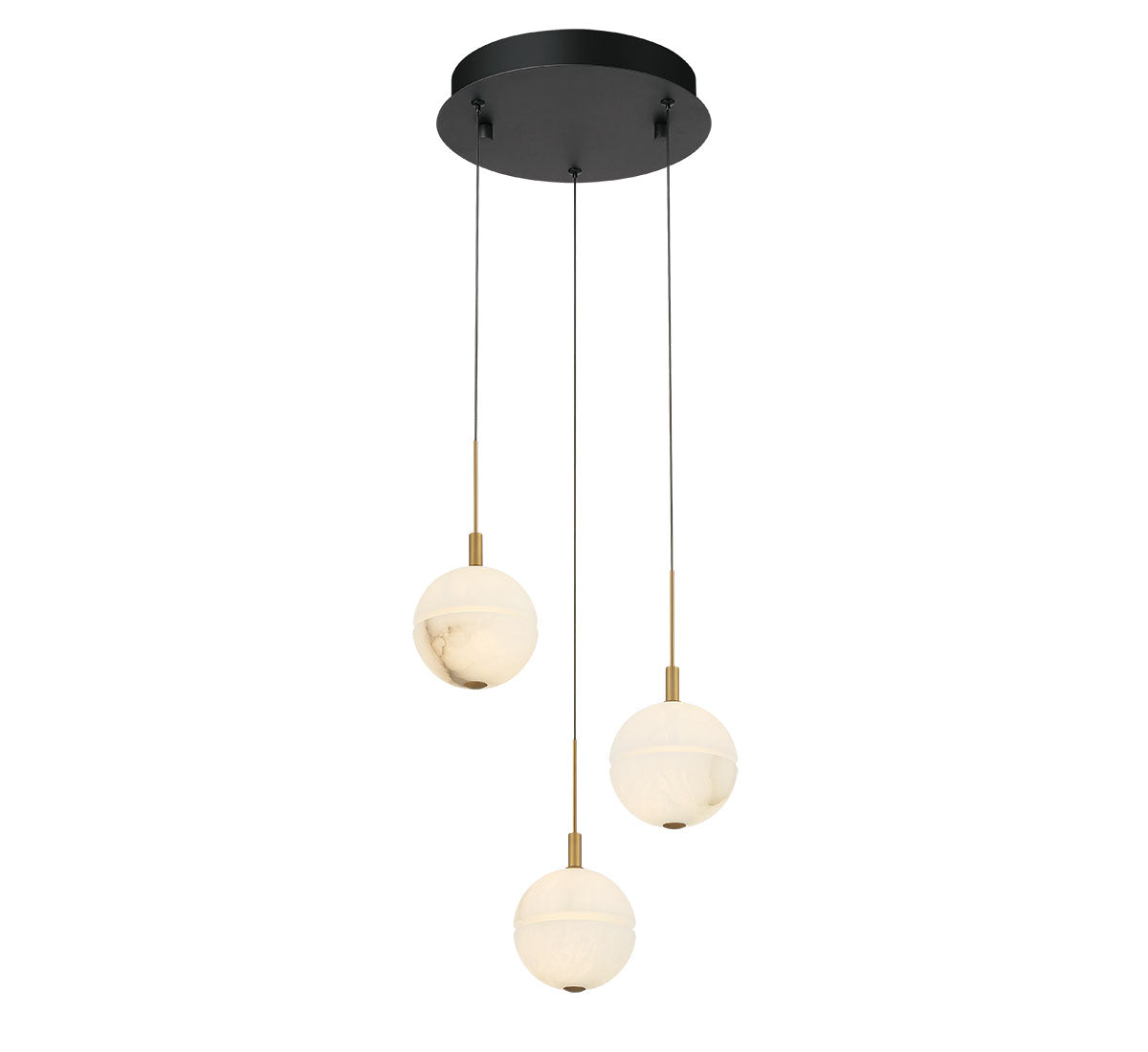Corfu 3 Light Round LED Pendant