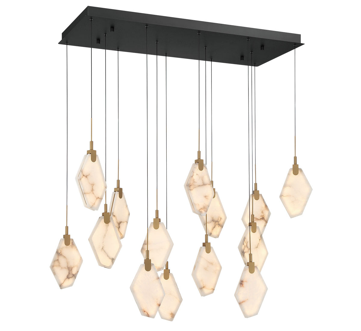 Kosmos 14 Light Rectangular LED Chandelier