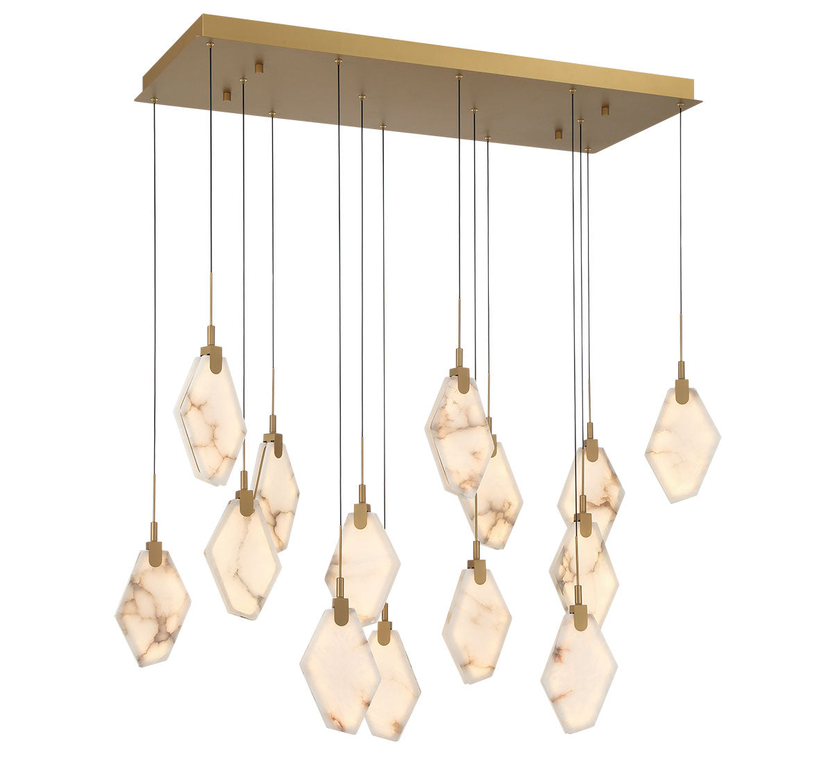 Kosmos 14 Light Rectangular LED Chandelier