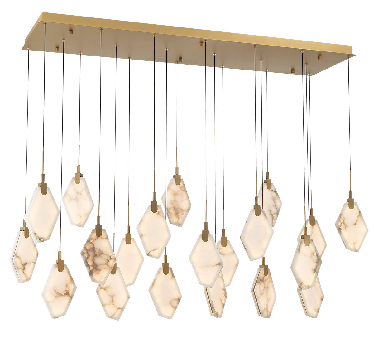 Kosmos 20 Light Rectangular LED Chandelier