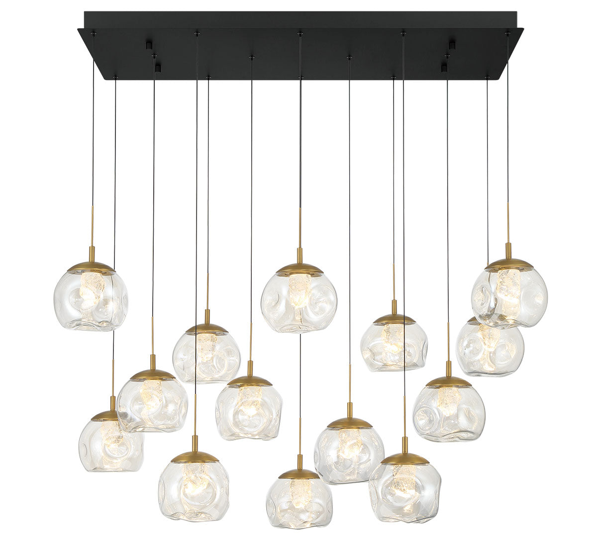Camerino 14 Light Rectangular LED Chandelier