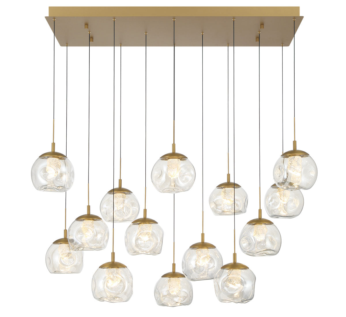 Camerino 14 Light Rectangular LED Chandelier