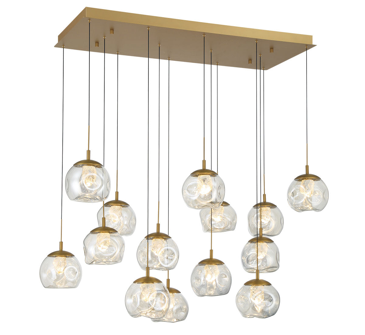 Camerino 14 Light Rectangular LED Chandelier