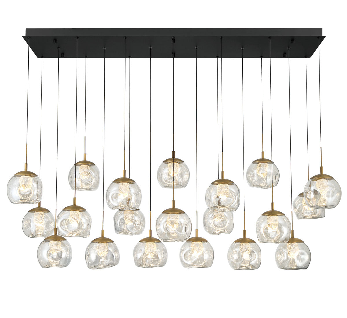 Camerino 20 Light Rectangular LED Chandelier