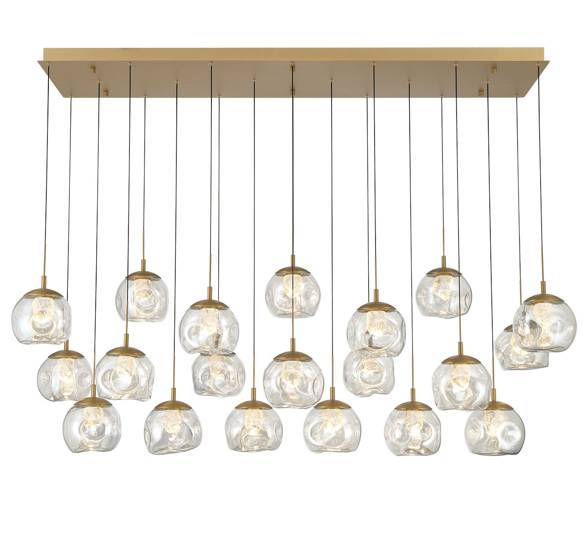 Camerino 20 Light Rectangular LED Chandelier