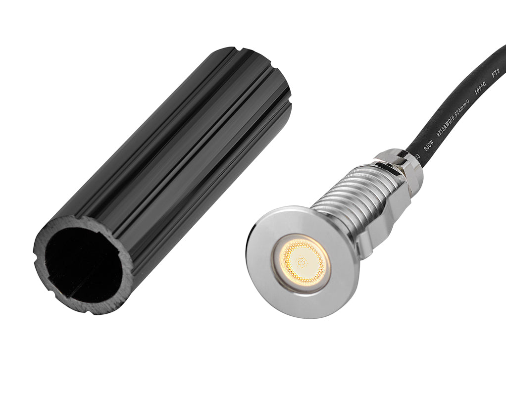 Sparta - Dot Small Stainless Steel LED Round Button Light