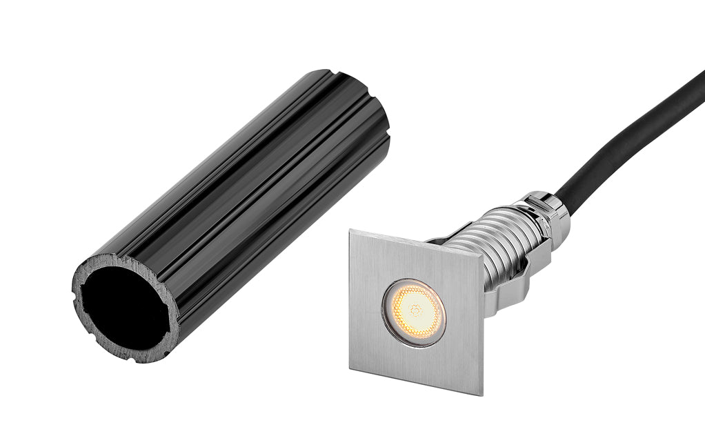 Sparta - Dot Small Stainless Steel LED Square Button Light