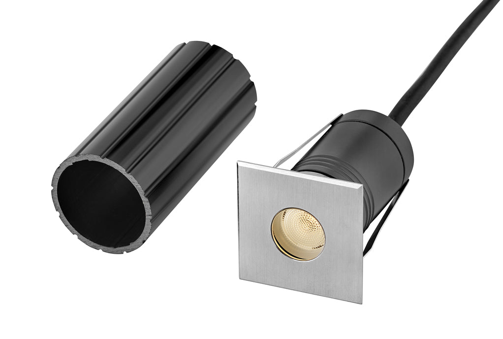 Sparta - Dot Large Stainless Steel LED Square Button Light