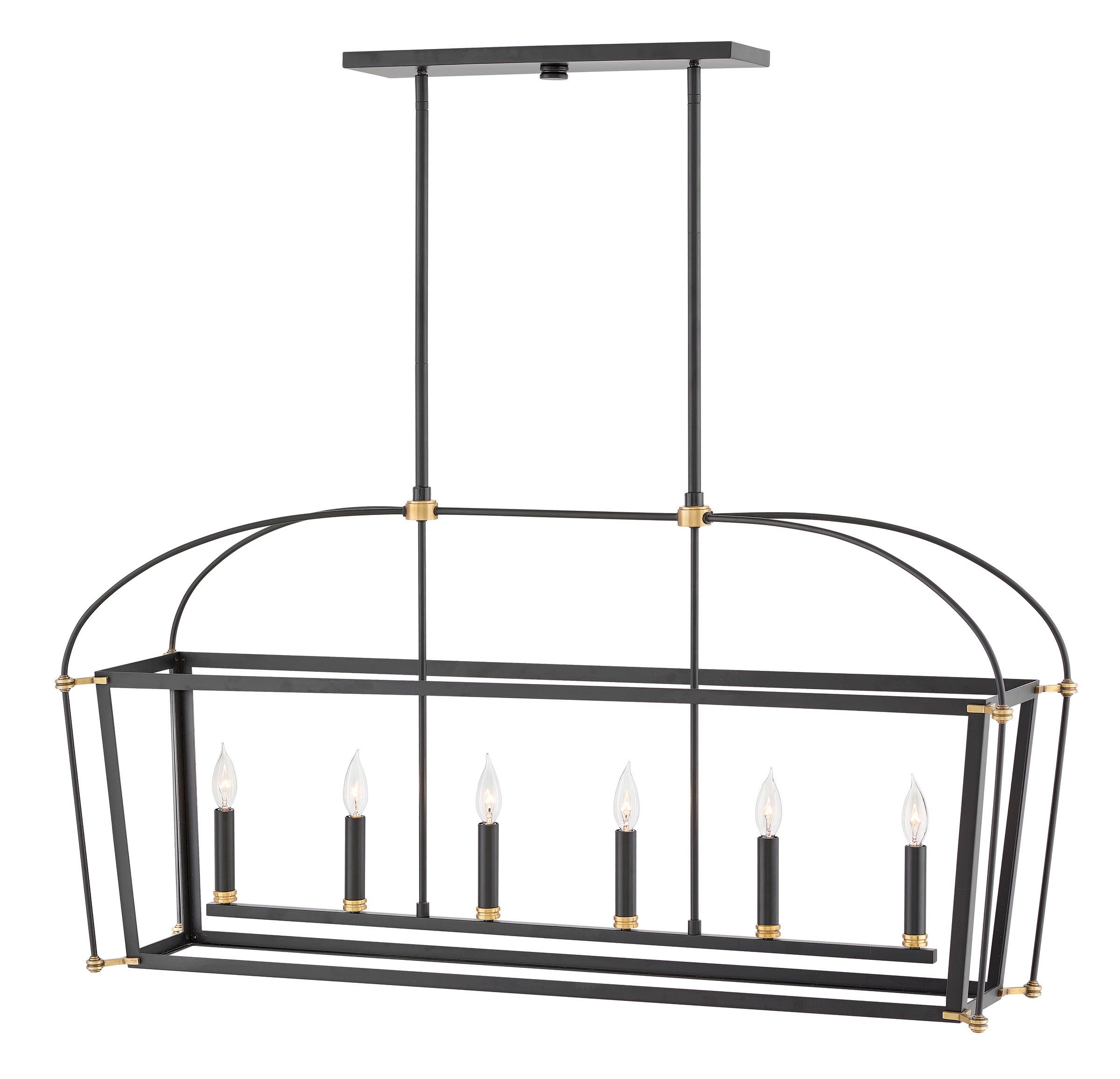 Selby Medium Six Light Open Frame Linear