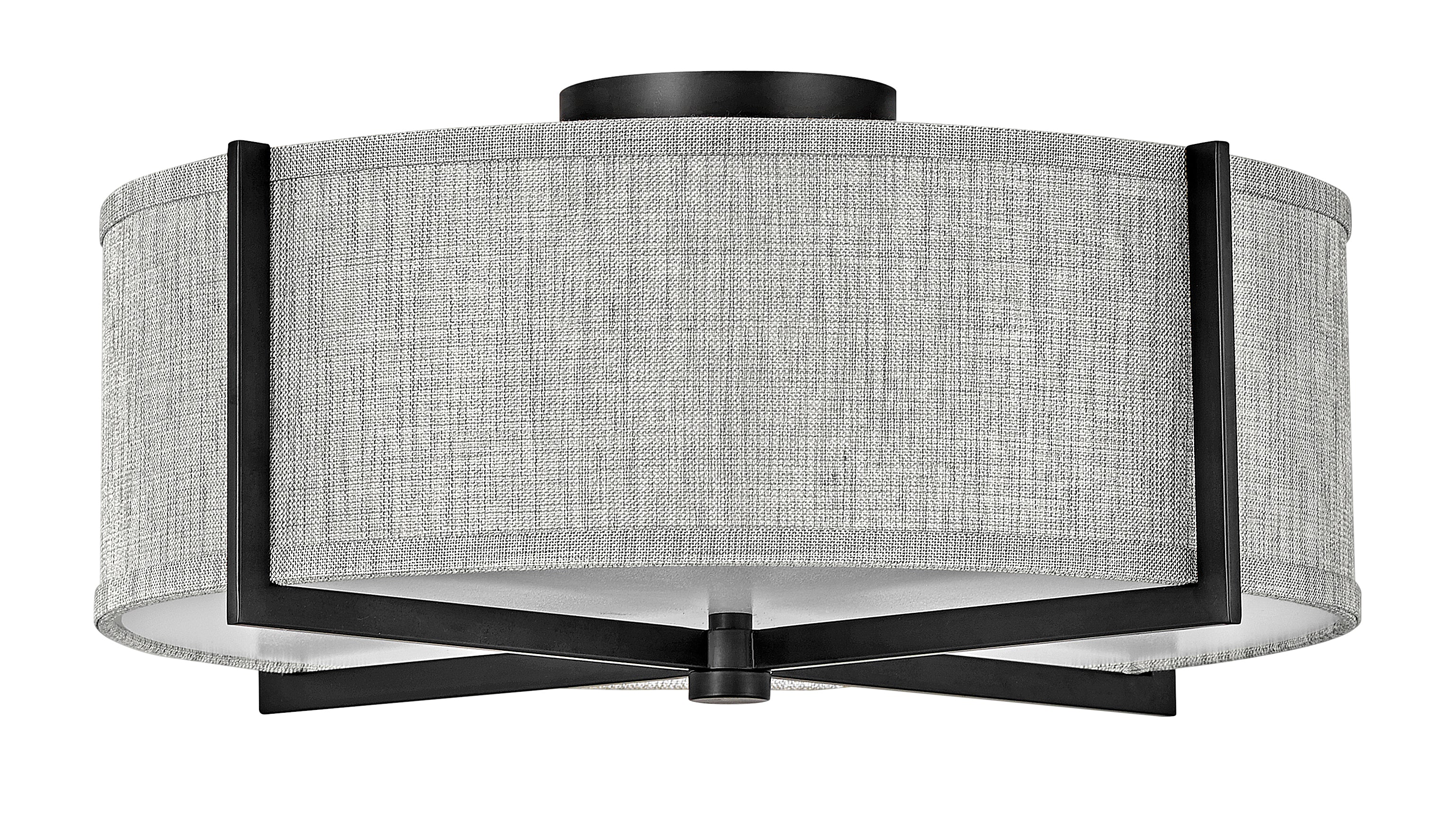 Axis Heathered Gray Medium Semi-flush Mount